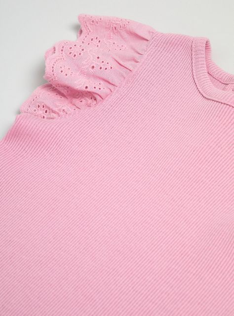 Polera Sólida con Manga de Broderie-2