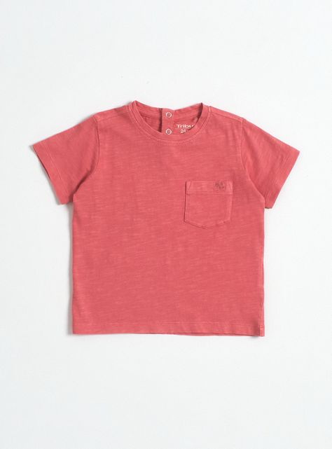 Polera Lisa con Bolsillo de Parche-0
