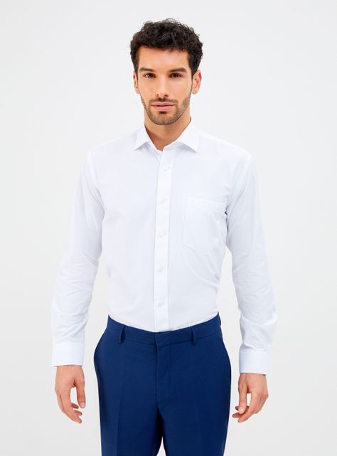 Camisa Rainforest de Vestir Clásica Blanca Semi Slim Rainforest-0