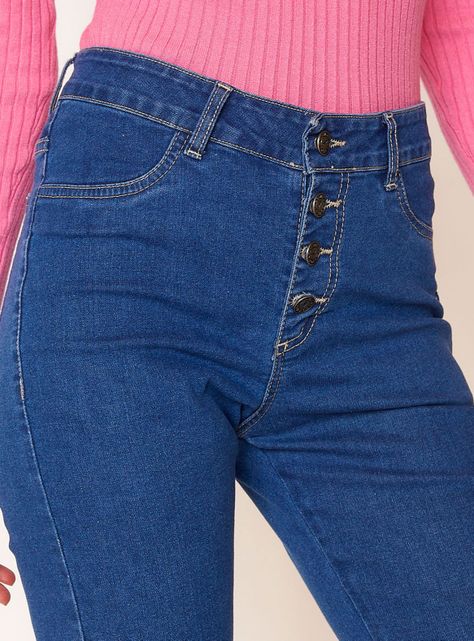 Jeans Romina Tiro Alto B Azul-2