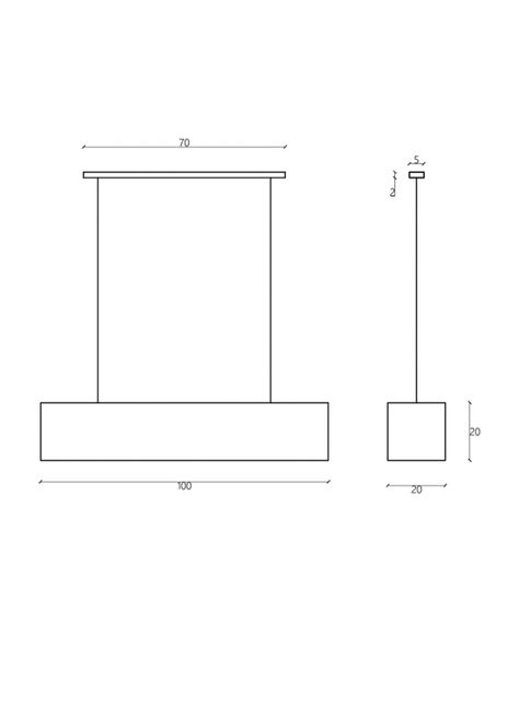 Lámpara Diseño 3 Colgante L100 Crudo-1