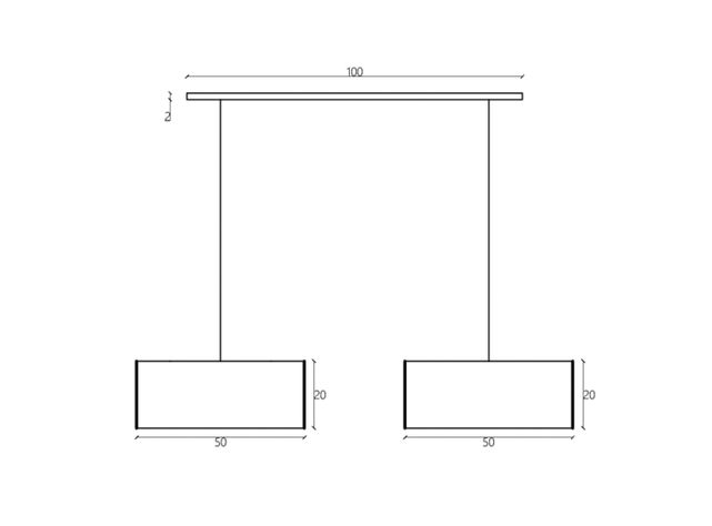 Lámpara Diseño 3 Colgante 2L Doble Cromo-1
