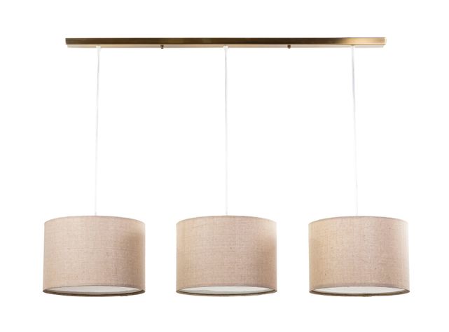 Lámpara Diseño 3 Colgante 1L Triple Cobre-0