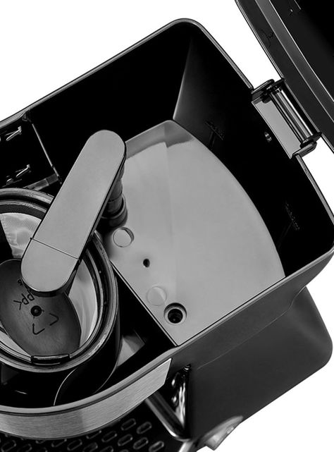 Cafetera de Filtro de 2 Tazas Negro e Inox-3