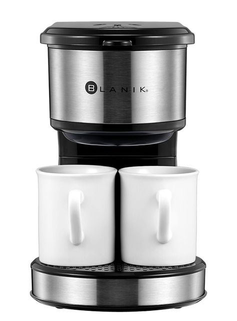 Cafetera de Filtro de 2 Tazas Negro e Inox-0