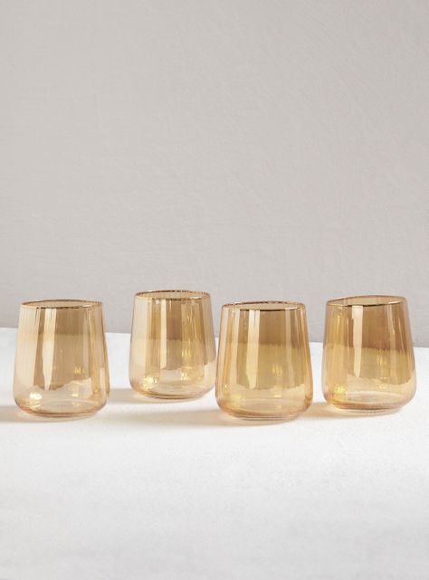 Set 4 Tumbler Ambar Gold-0