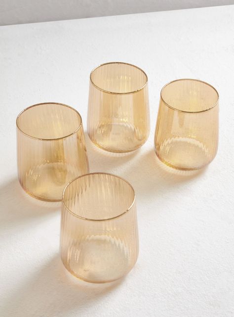 Set 4 Tumbler Ambar Gold-1