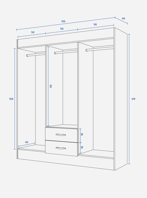Set Muebles Dormitorio Clóset Trancura + Cómoda Fénix-1