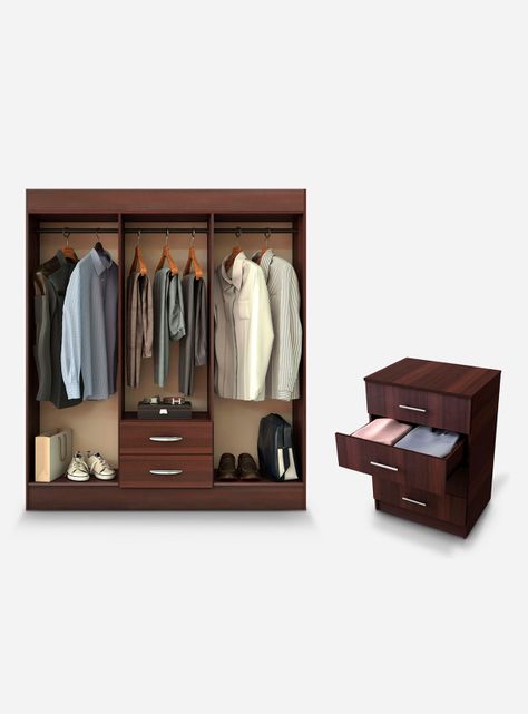 Set Muebles Dormitorio Clóset Trancura + Cómoda Fénix-3