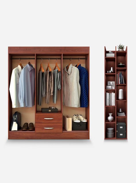 Set Muebles Dormitorio Clóset Trancura + Librero Sucre-3