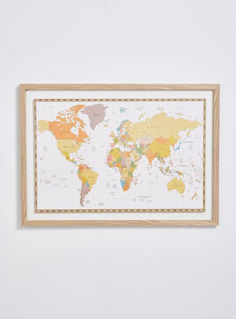 Cuadro Mapa Pineable Café  50 x 70 cm-0
