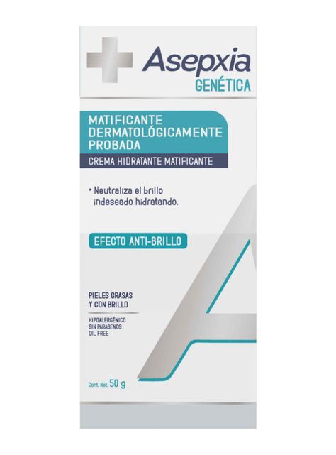 Crema Facial Asepxia GEN Matificante Hidratante Anti Brillo 50 G-0
