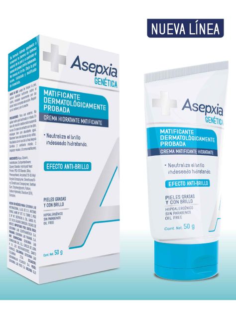Crema Facial Asepxia GEN Matificante Hidratante Anti Brillo 50 G-4