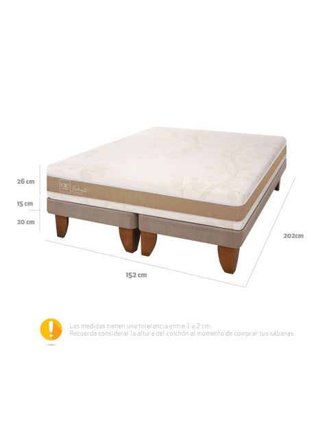 Cama Europea Rilassati Infinity 2 Plazas Long Base Dividida-1