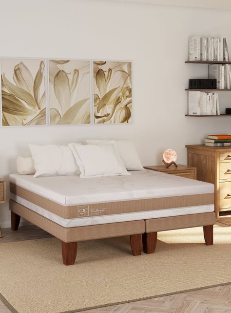 Cama Europea Rilassati Infinity 2 Plazas Long Base Dividida-5
