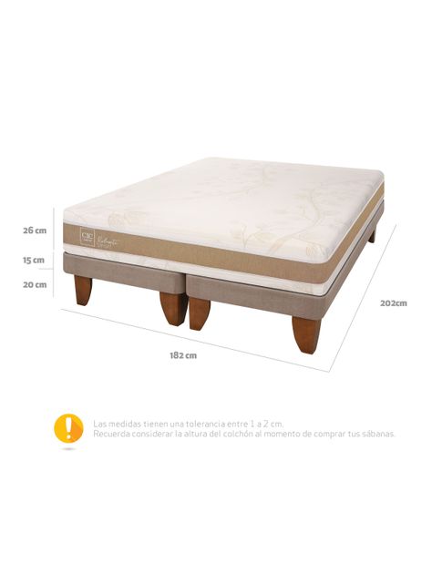 Cama Europea Rilassati Infinity King Base Dividida-1