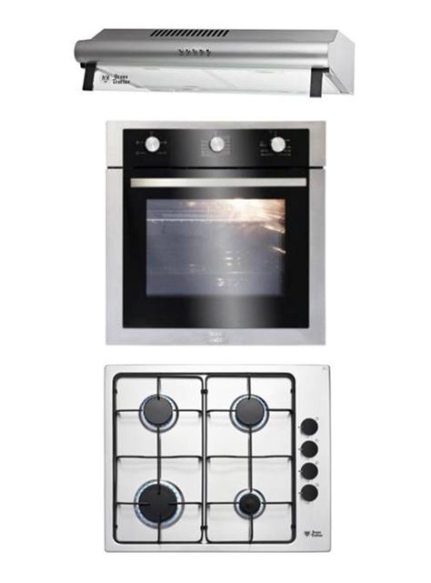 Kit Empotrable Horno Prime EPC4 + Campana VF 60 Inox 1 m + Encimera Prime G4 GL-0