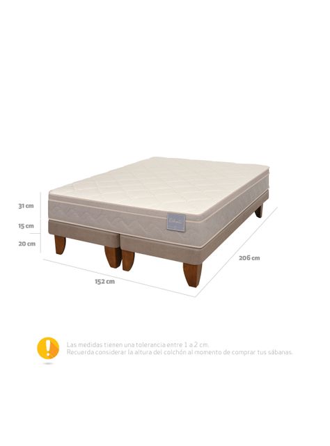 Cama Europea Rilassati 2 Plazas Long Base Dividida-1