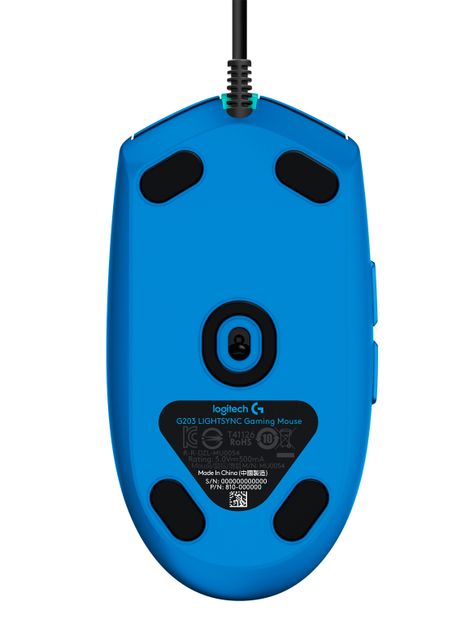 Mouse Gamer Alámbrico G203 RGB Ligth Azul-2