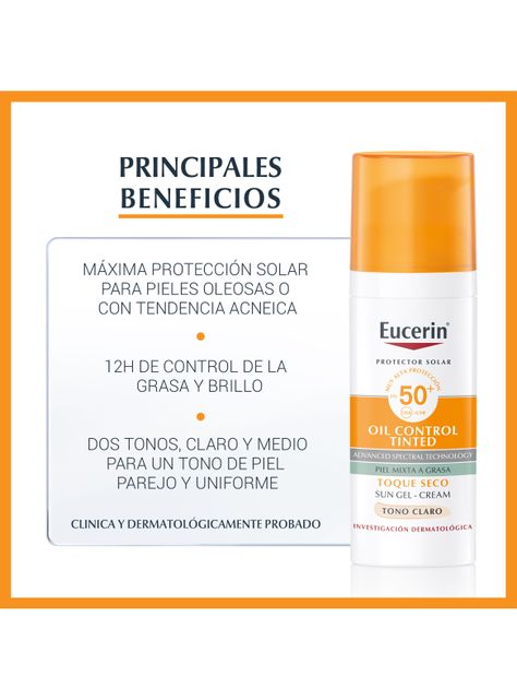 Protector Solar Oil Control Tinted Tono Light FPS50+ 50 ml-2