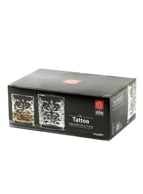 Set 6 Vasos Cristal Tattoo Whisky 340 ml-2