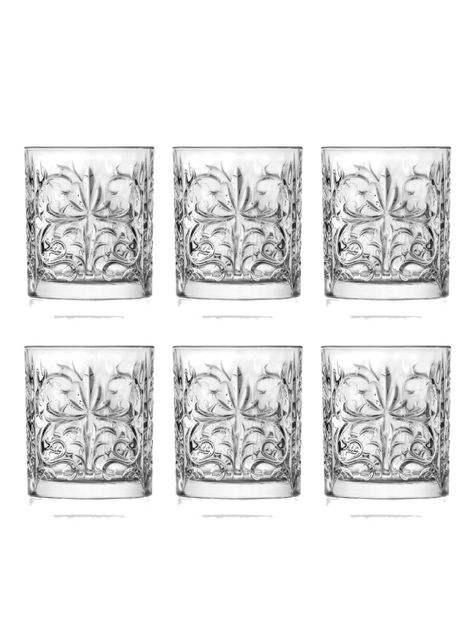 Set 6 Vasos Cristal Tattoo Whisky 340 ml-0