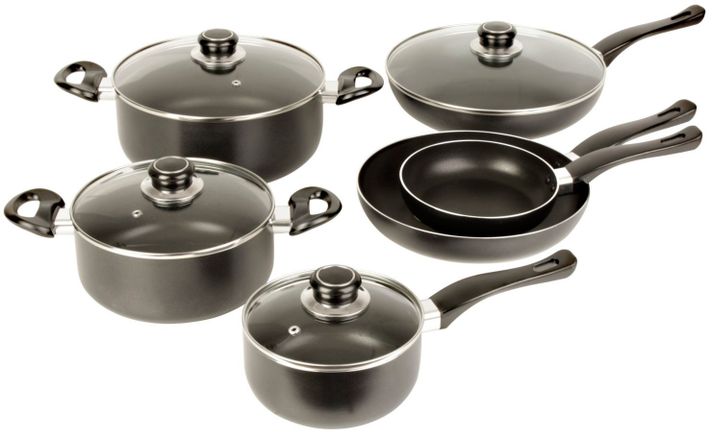 Batería de Cocina Antiadherente 10 Piezas-0