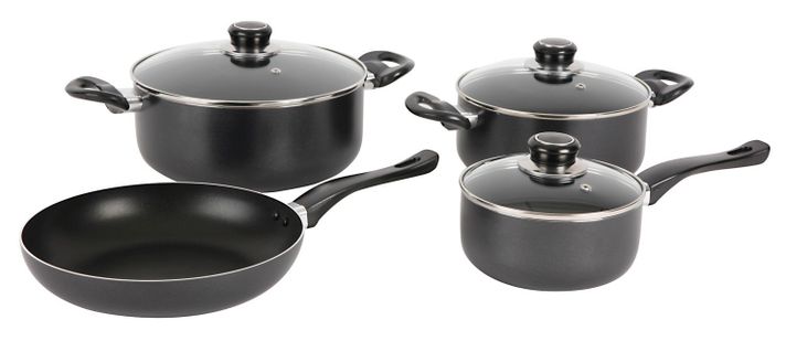 Batería de Cocina Aluminio Antiadherente 7 Piezas-0