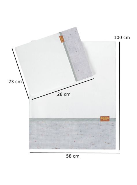 Set para Coche Cuna Gris Algodón-1