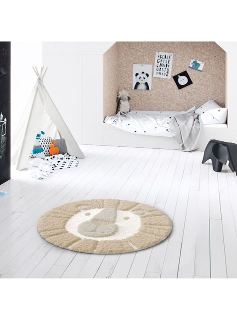 Alfombra Redonda Infantil 120 cm León Attimo Kids-2