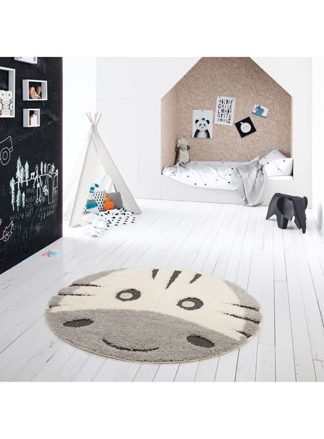 Alfombra Redonda Infantil 120 cm Cebra-2