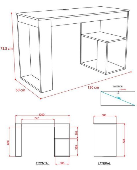 Combo Office Astana Escritorio + Librero TuHome-5