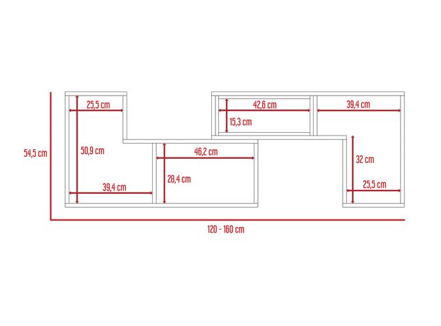 Combo Living Beijing Rovere Rack Extensible TV 40'' + Mesa de Centro-2