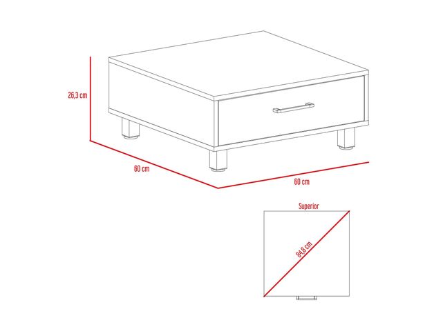 Combo Living Beijing Rovere Rack Extensible TV 40'' + Mesa de Centro-3