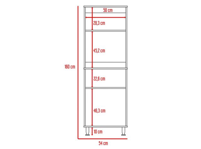 Mueble TuHome de Cocina Microondas Kitchen Wengué 4P TuHome-6