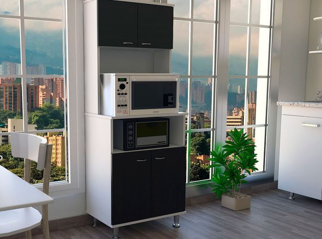 Mueble TuHome de Cocina Microondas Kitchen Wengué 4P TuHome-4