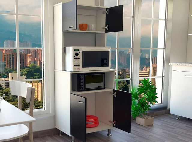 Mueble TuHome de Cocina Microondas Kitchen Wengué 4P TuHome-5