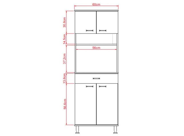 Mueble de Cocina Microondas Kitchen 4P TuHome-4