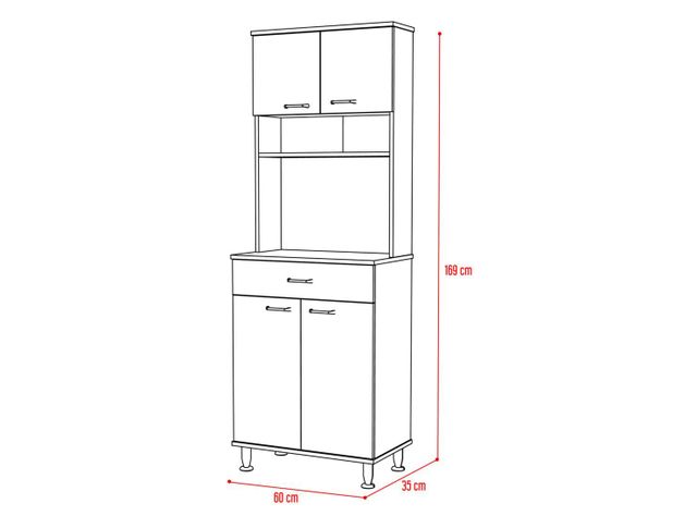 Mueble de Cocina Microondas Kitchen 4P TuHome-5