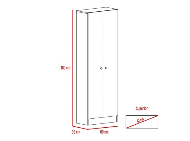 Despensa Multiusos 2 Puertas 180 cm TuHome-4