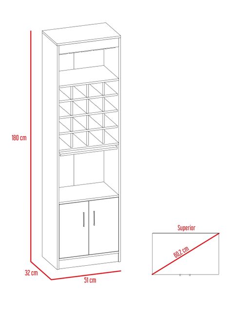 Combo Living Beijing Rovere Bar Kava + Biblioteca Escalera-1