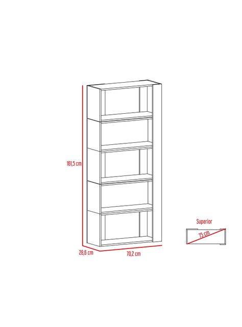 Combo Living Beijing Rovere Rack Extensible TV 40'' + Biblioteca Cubo + Mesa de Centro TuHome-1