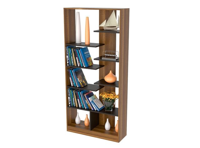 Combo de Living Classic Rack TV 58'' + Biblioteca + Mesa de Centro-6