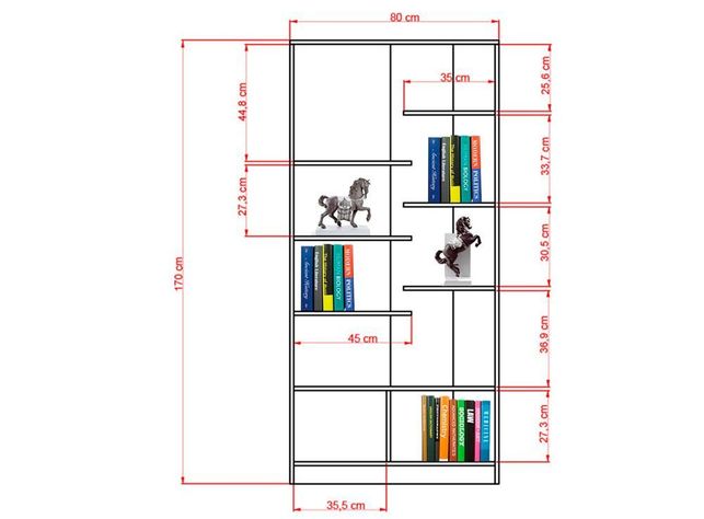 Combo de Living Classic Rack TV 58'' + Biblioteca + Mesa de Centro-3