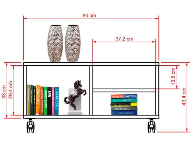Combo de Living Classic Biblioteca + Mesa de Centro-2