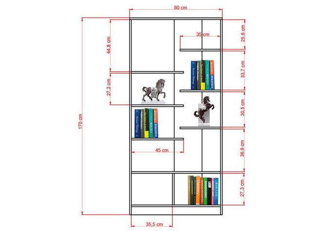 Combo TuHome de Living Classic Biblioteca + Arrimo TuHome-3