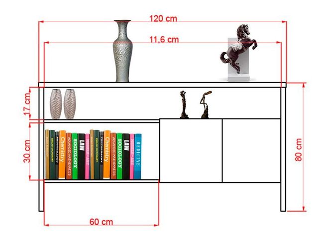 Combo TuHome de Living Classic Biblioteca + Arrimo TuHome-2