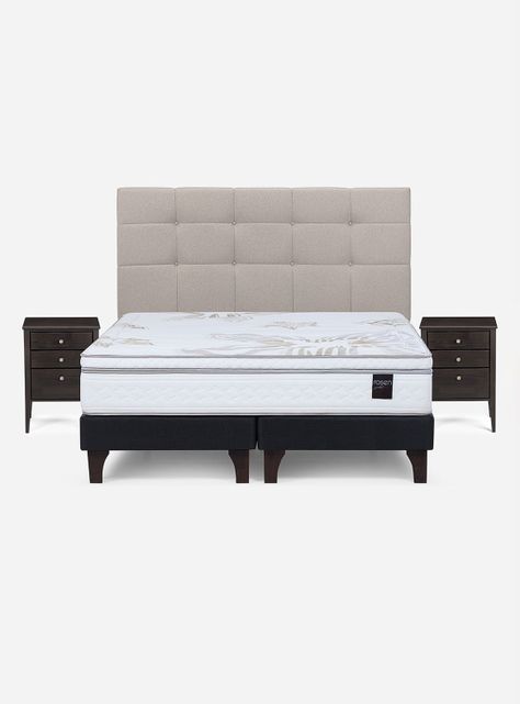 Cama Europea Art 4 2 Plazas Base Dividida + Set Muebles Issey-1