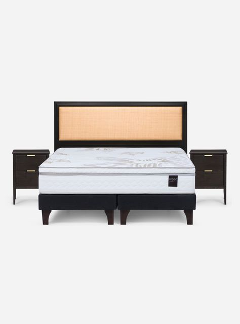 Cama Europea Art 4 2 Plazas Base Dividida + Set Muebles Soho-1