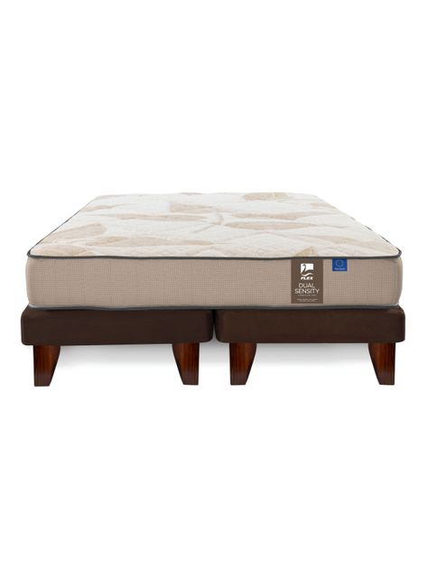 Cama Europea Dual Sensity 2 Plazas Box Base Dividida-1